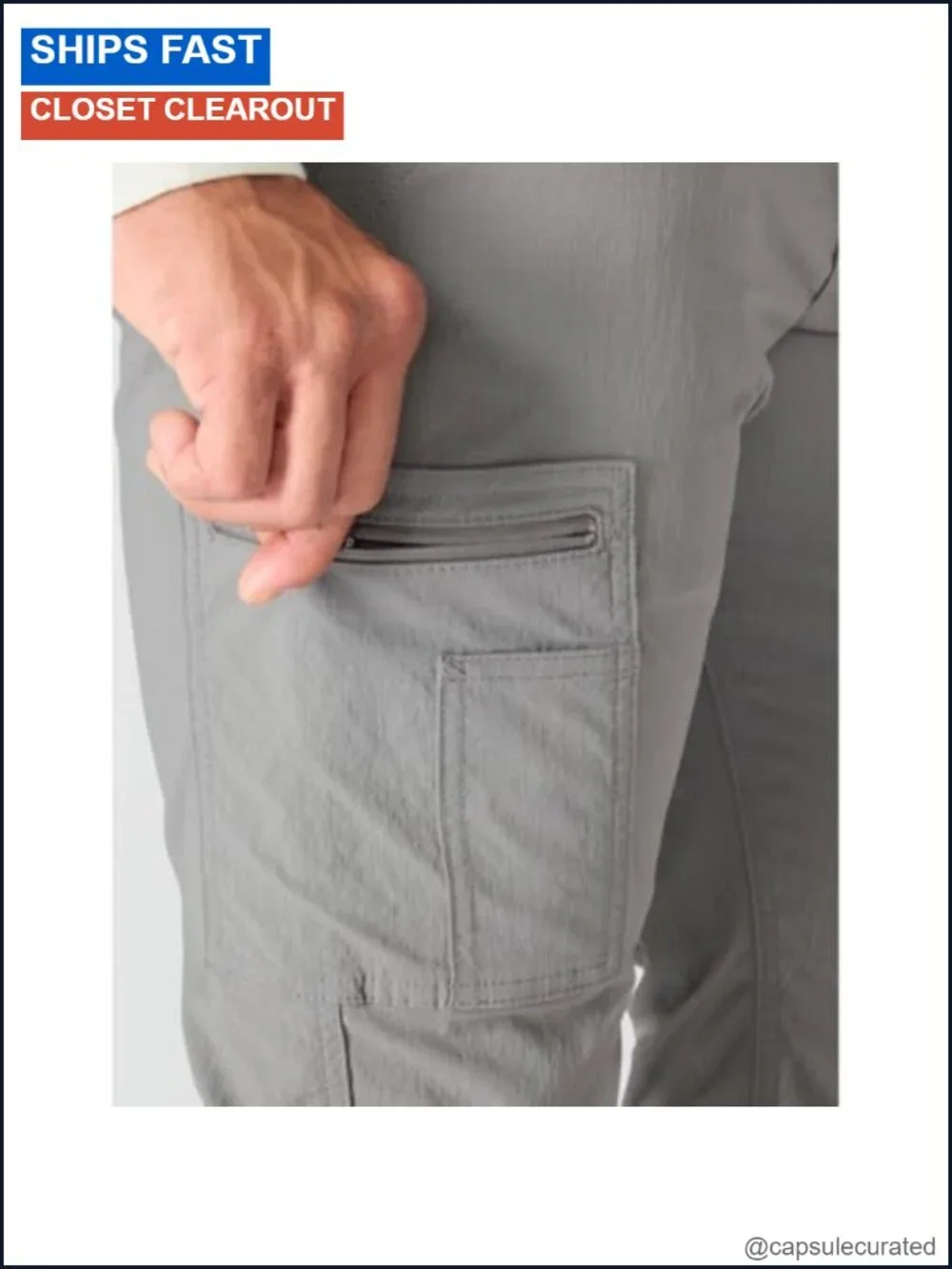 Men's Relaxed Tapered Ripstop Cargo Pants UPF 50 FastDry